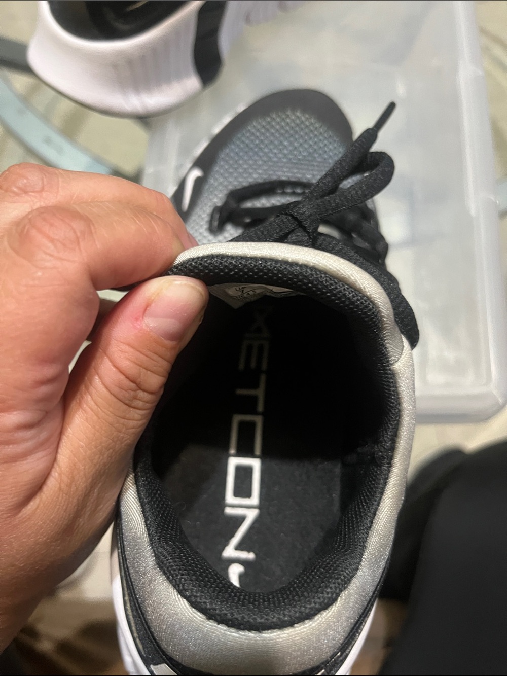 Nike Metcon Black and Gray Women's Cushioning Training Sneakers - Picture 13 of 13